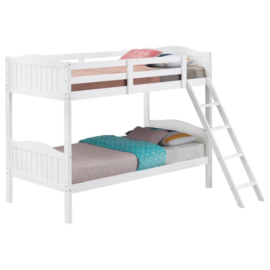 Arlo White Twin / Twin Bunk Bed