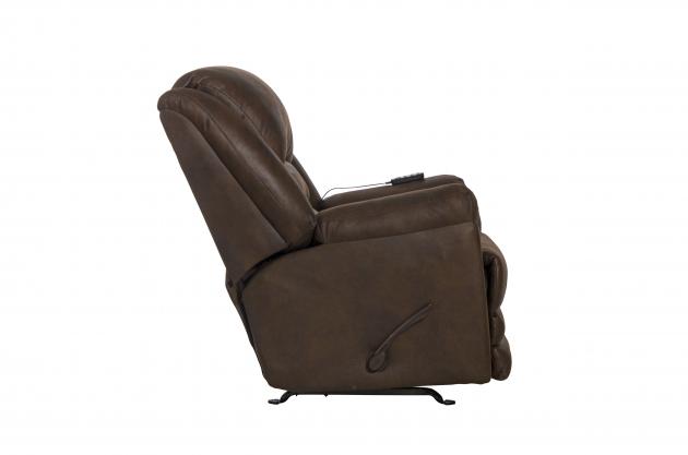 Hayden Chaise Rocker Recl w/Heat/Massage &amp; Oversize Xtra Comfort Footrest