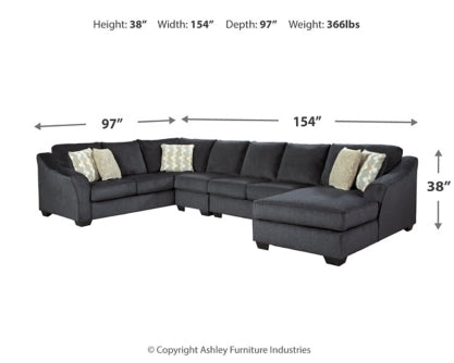 Eltmann 4-Piece Sectional with Ottoman - PKG001285