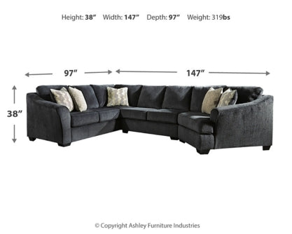 Eltmann 3-Piece Sectional with Ottoman - PKG001278