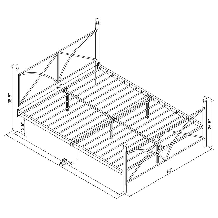 Hart Black Queen Bed