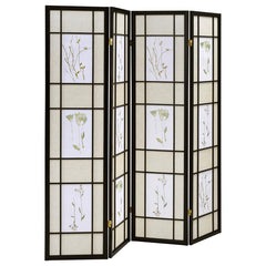 Catabella Black 4 Panel Room Divider