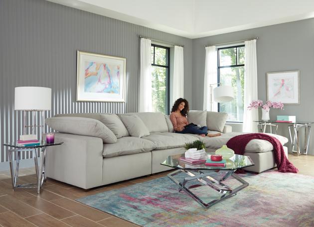 Posh Modular Sectional Console Storage Box w/Cupholders