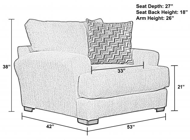 Ava Sectional Chair 1/2 w/USB Port
