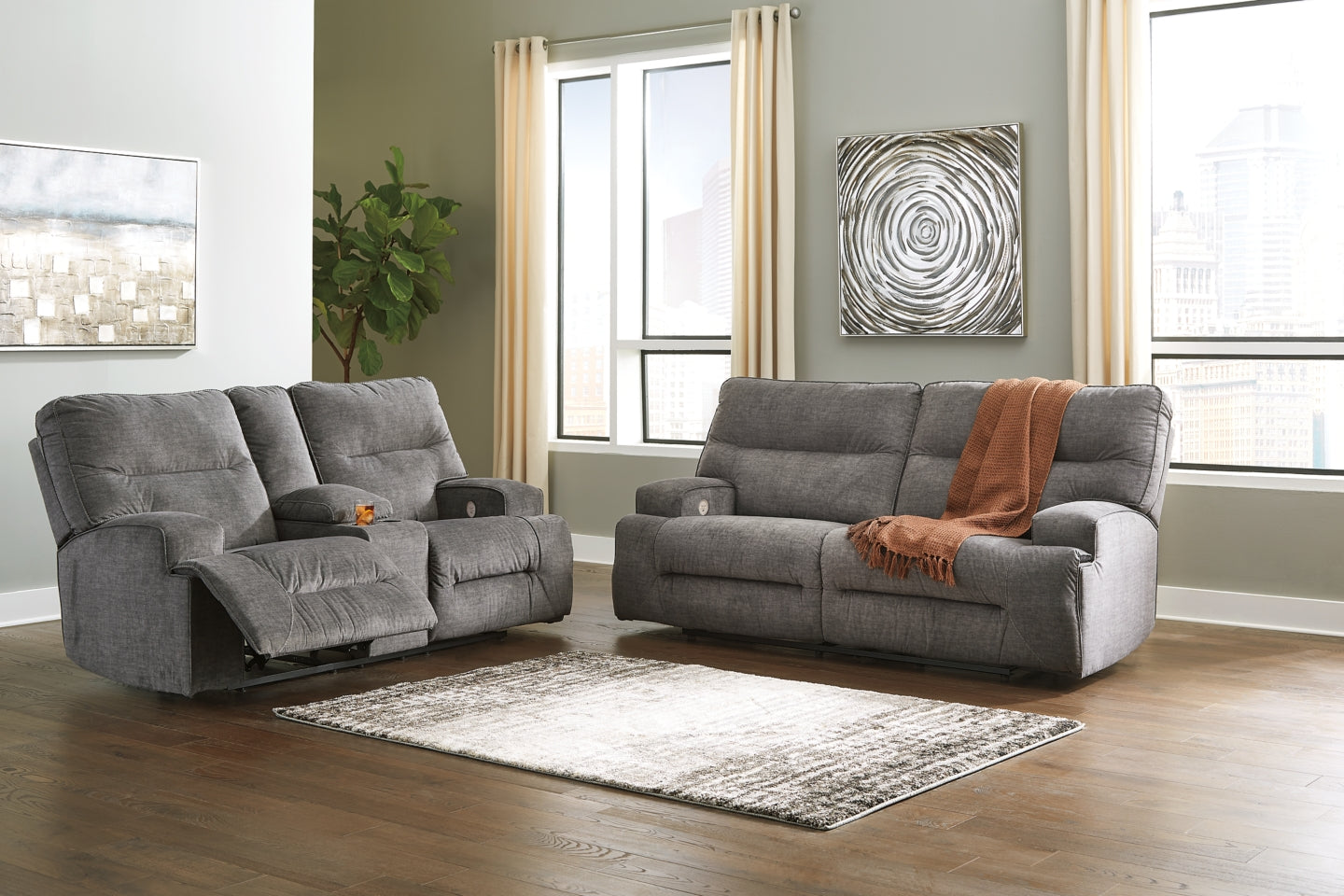 Coombs Sofa and Loveseat - PKG001355