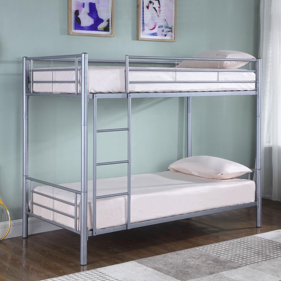 Hayward Silver Twin / Twin Bunk Bed