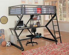 Parkview Black Full Workstation Loft Bed