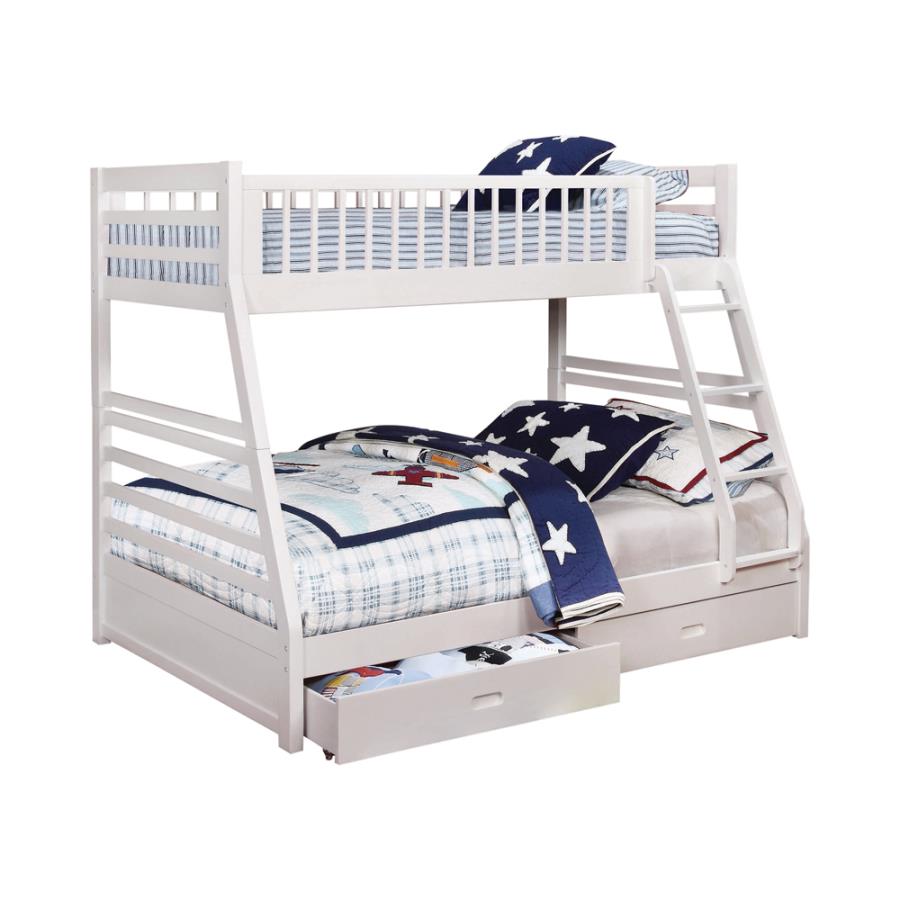 Ashton White Twin / Full Bunk Bed