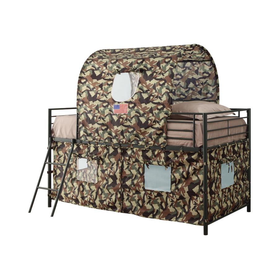 Camouflage Green Twin Workstation Loft Bed