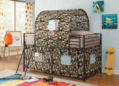 Camouflage Green Twin Workstation Loft Bed