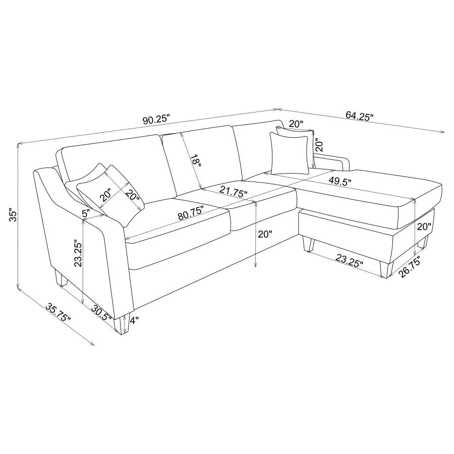 Mcloughlin Ivory Sectional