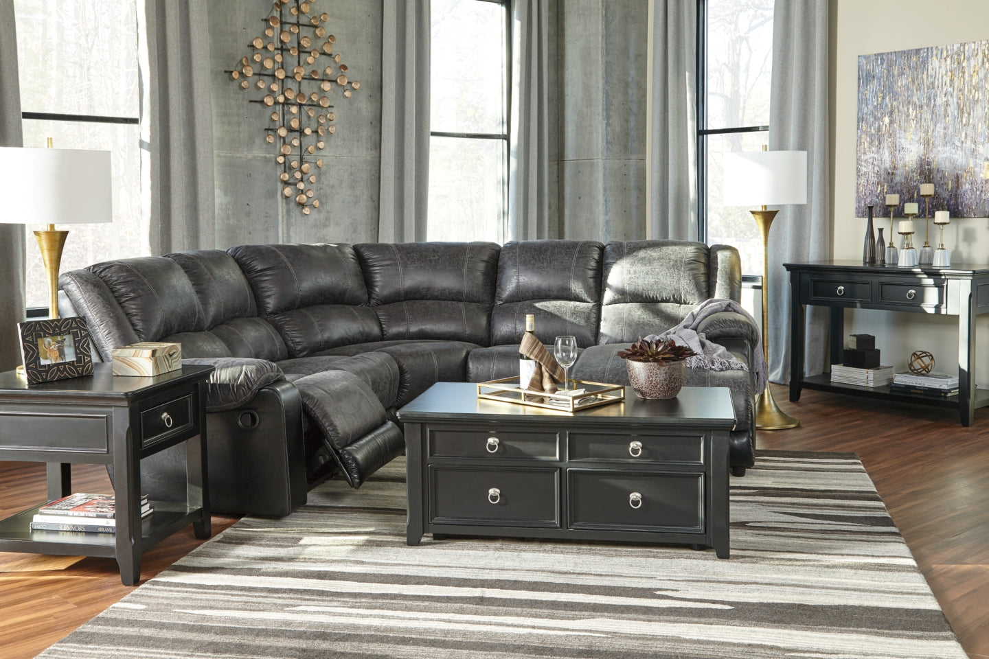 Nantahala 5-Piece Reclining Sectional with Chaise