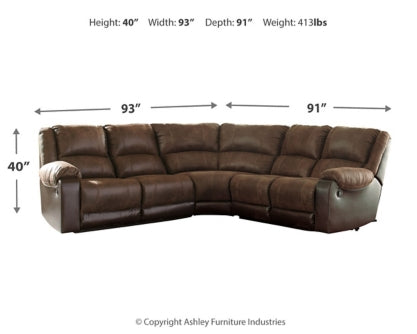 Nantahala 5-Piece Reclining Sectional