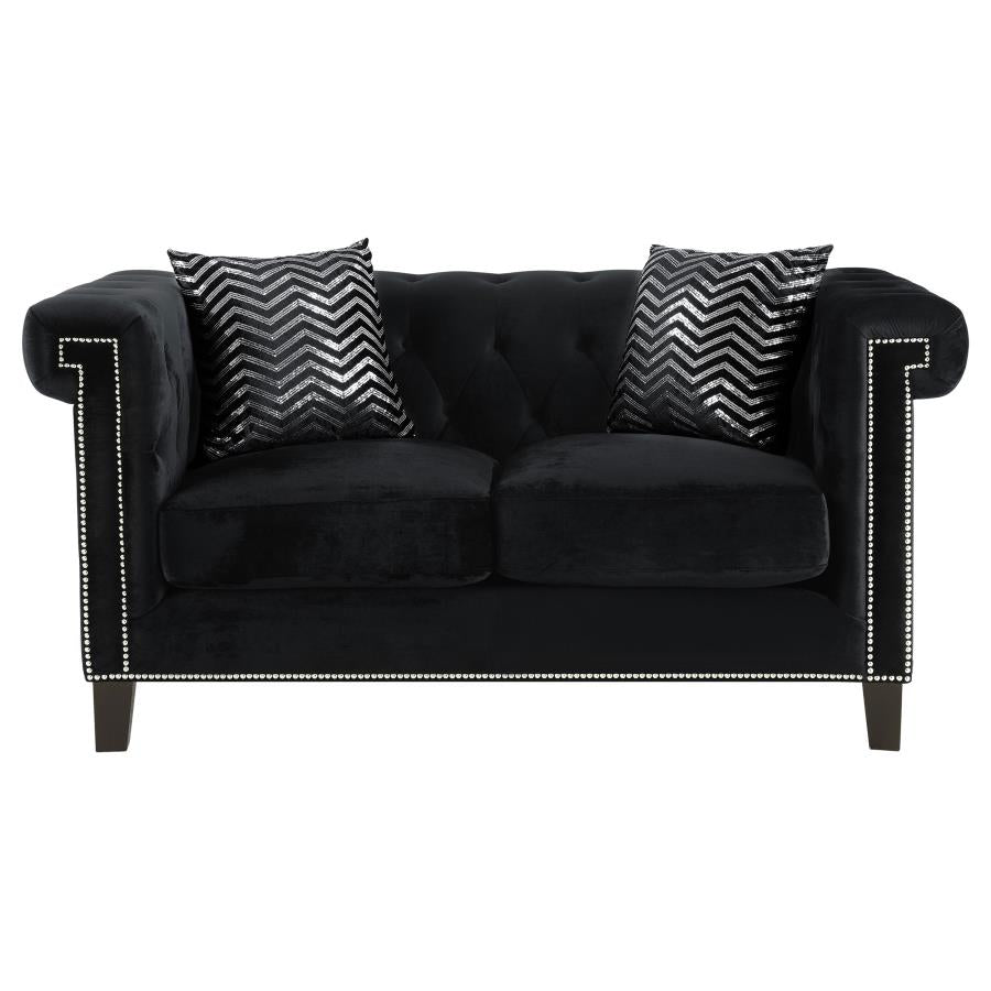 Reventlow Black 3 Pc Sofa Set