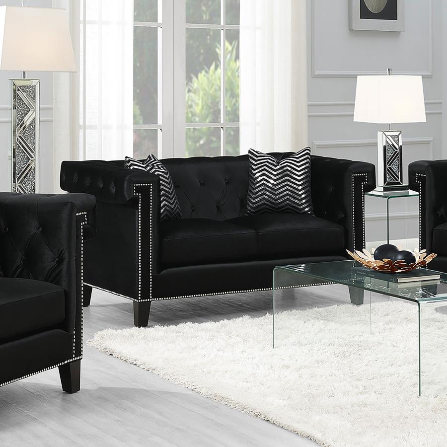 Reventlow Black Loveseat