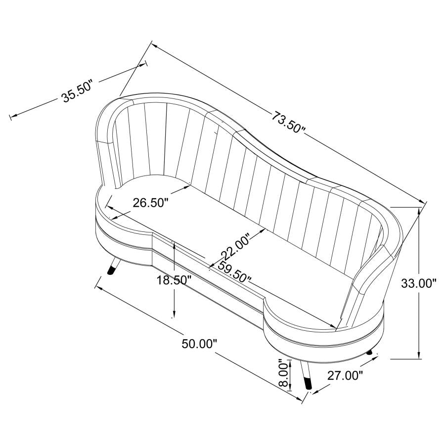 Sophia Blue Loveseat