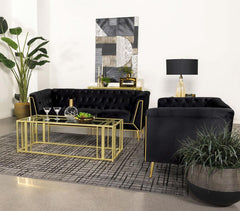 Holly Black 2 Pc Sofa Set