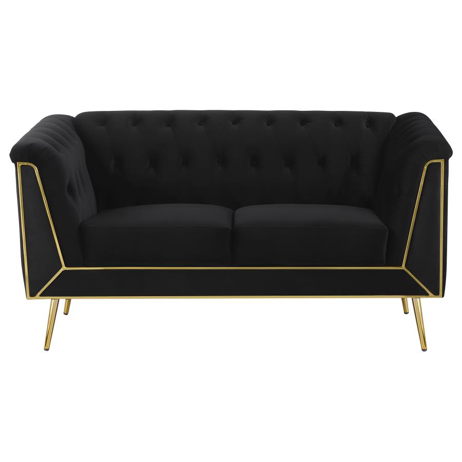 Holly Black Loveseat