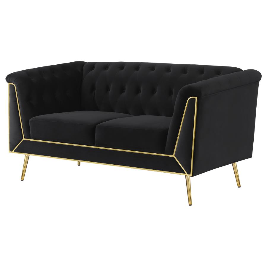 Holly Black Loveseat