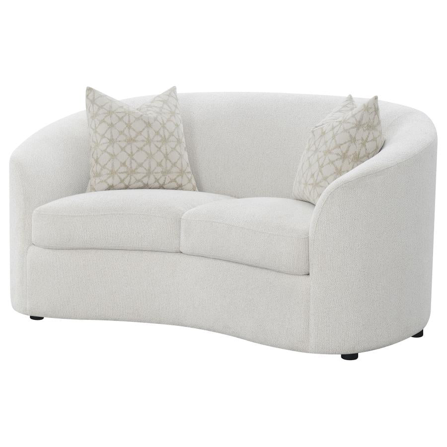 Rainn White Loveseat