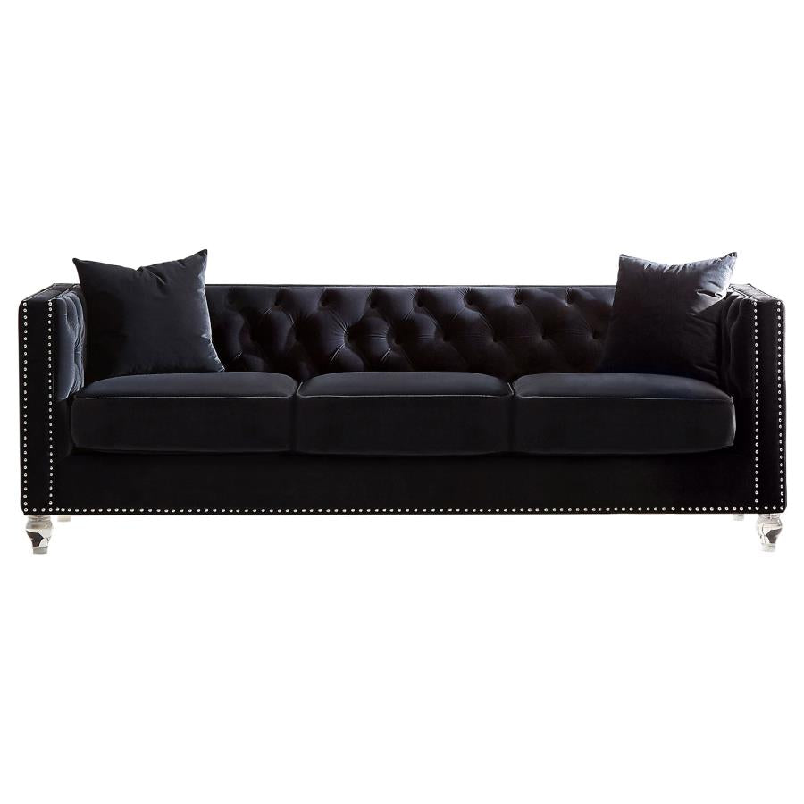 Delilah Black 2 Pc Sofa Set