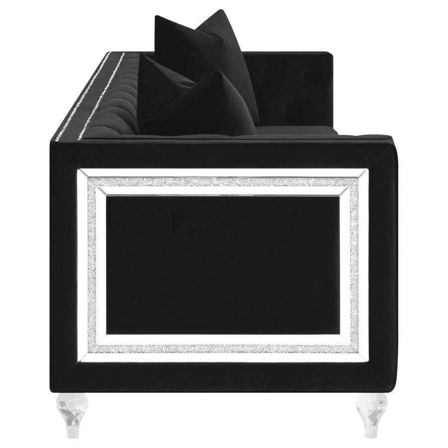 Delilah Black 2 Pc Sofa Set