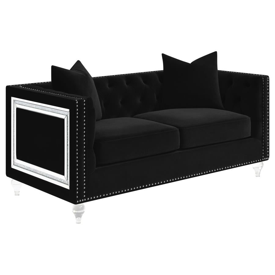 Delilah Black 2 Pc Sofa Set