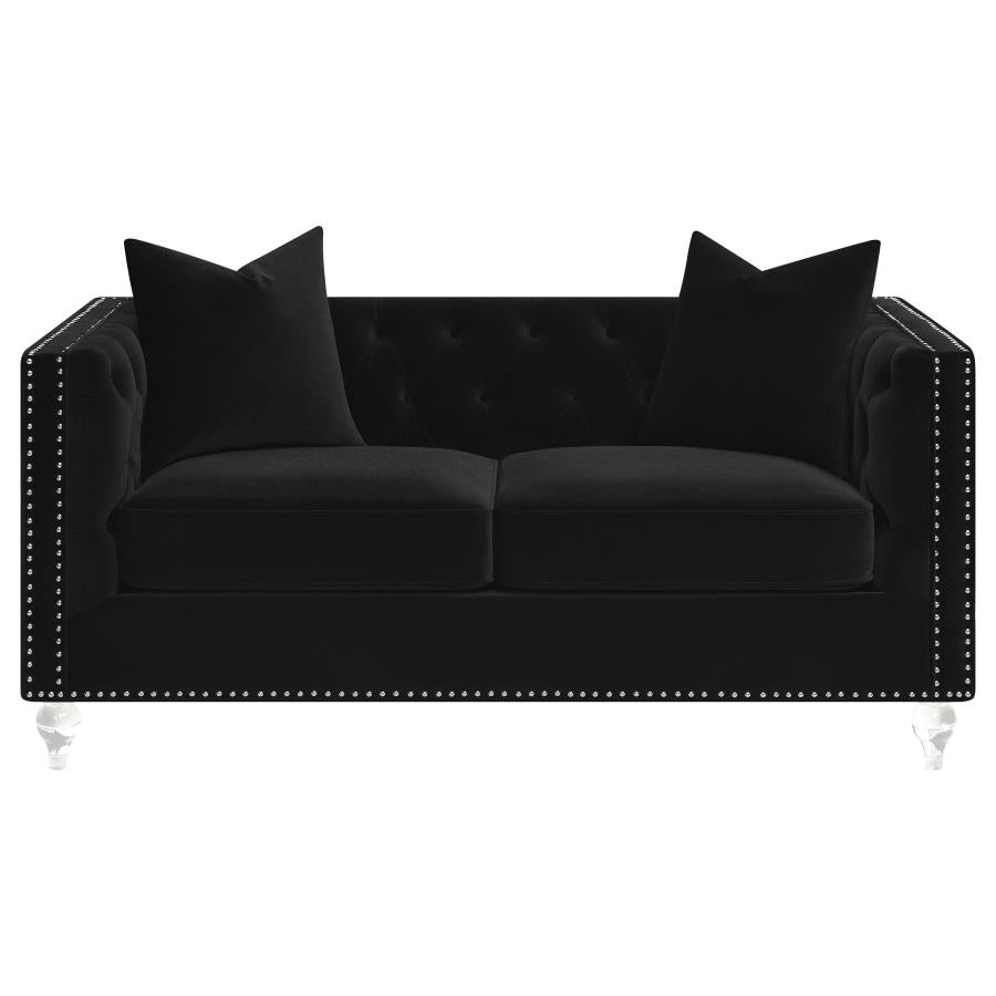 Delilah Black Loveseat
