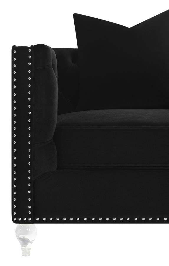 Delilah Black Loveseat