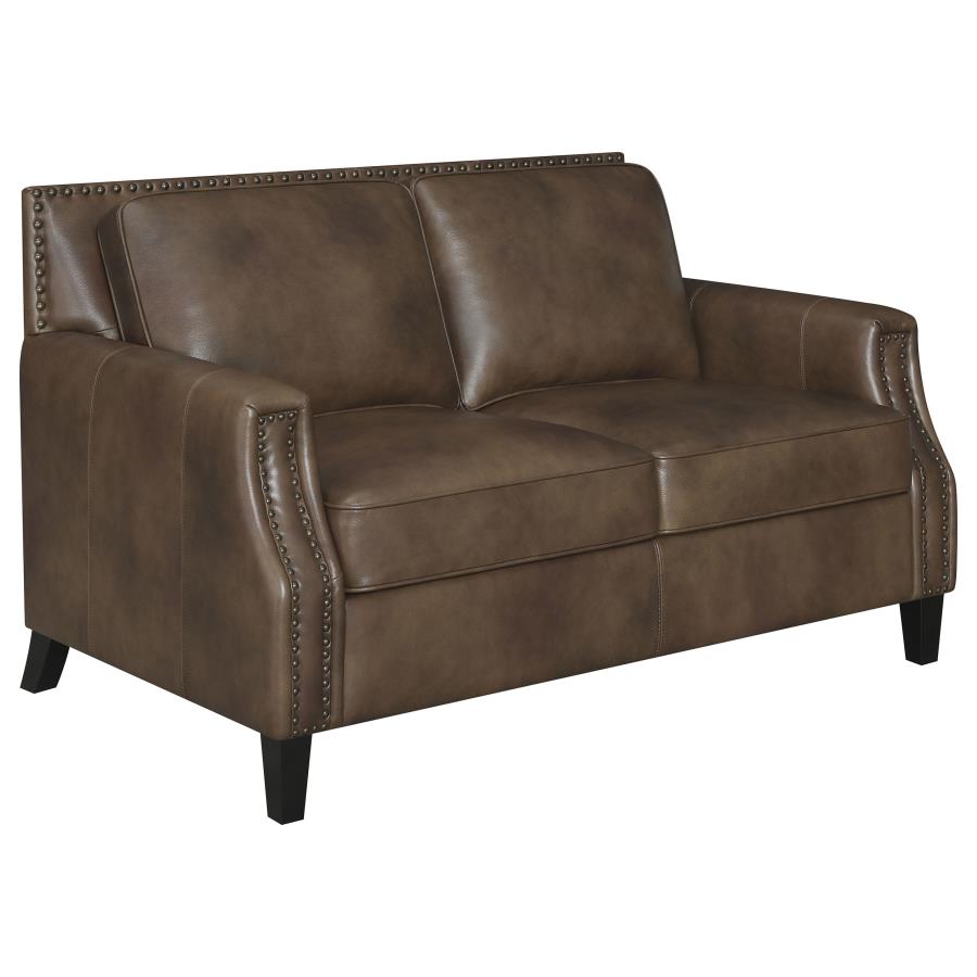 Leaton Brown Loveseat
