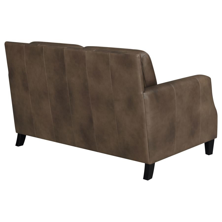 Leaton Brown Loveseat