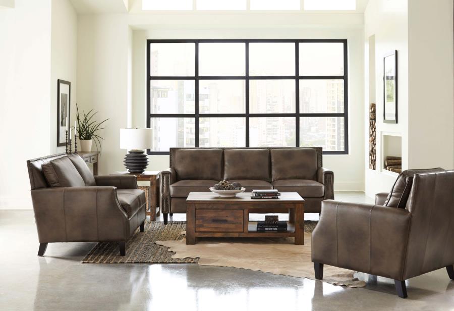 Leaton Brown Loveseat