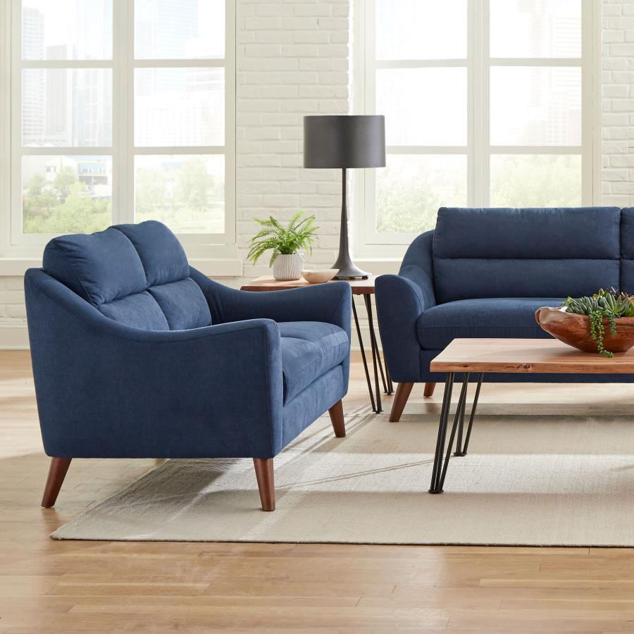 Gano Blue Loveseat