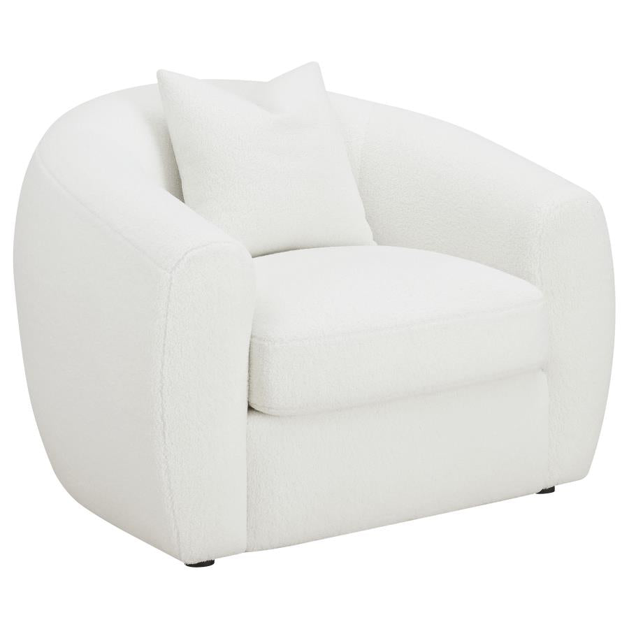 Isabella White 3 Pc Sofa Set