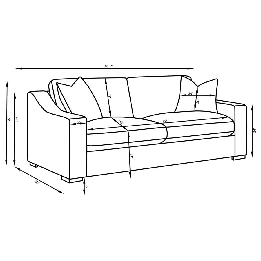 Ashlyn White 3 Pc Sofa Set