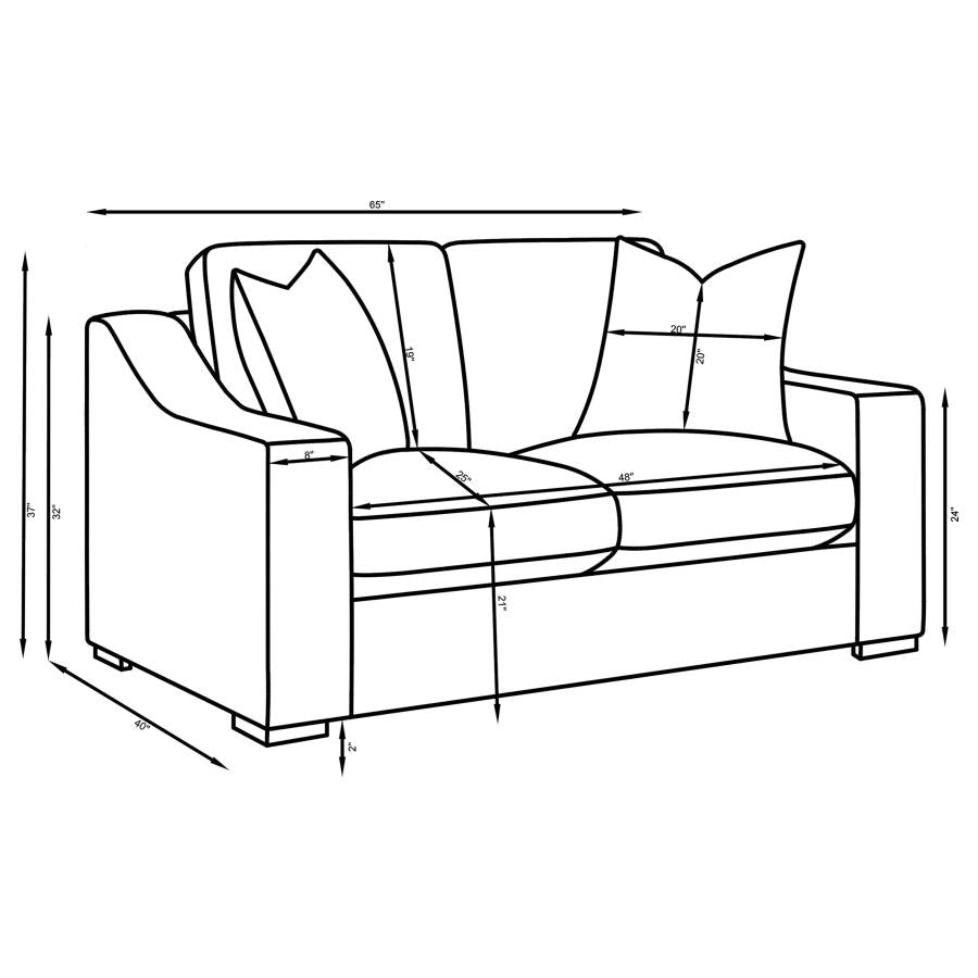 Ashlyn White 3 Pc Sofa Set