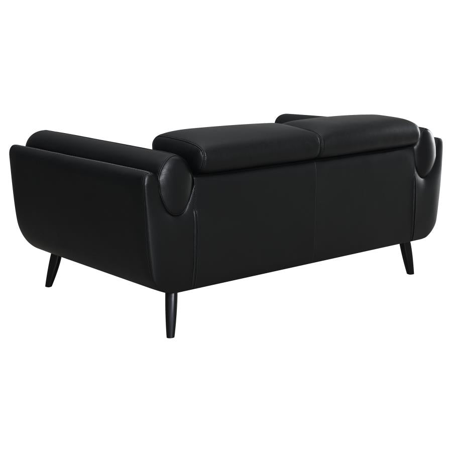 Shania Black 2 Pc Sofa Set