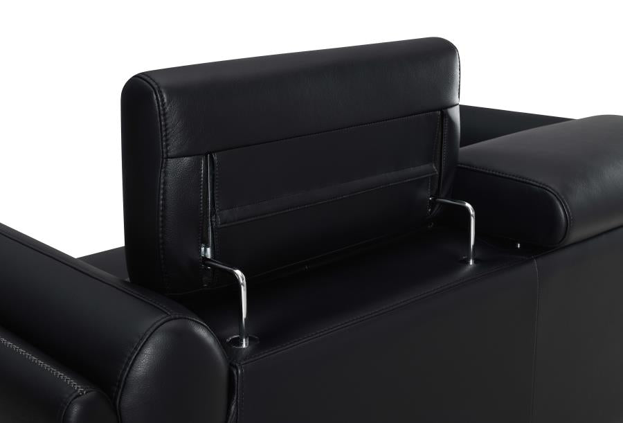 Shania Black 2 Pc Sofa Set