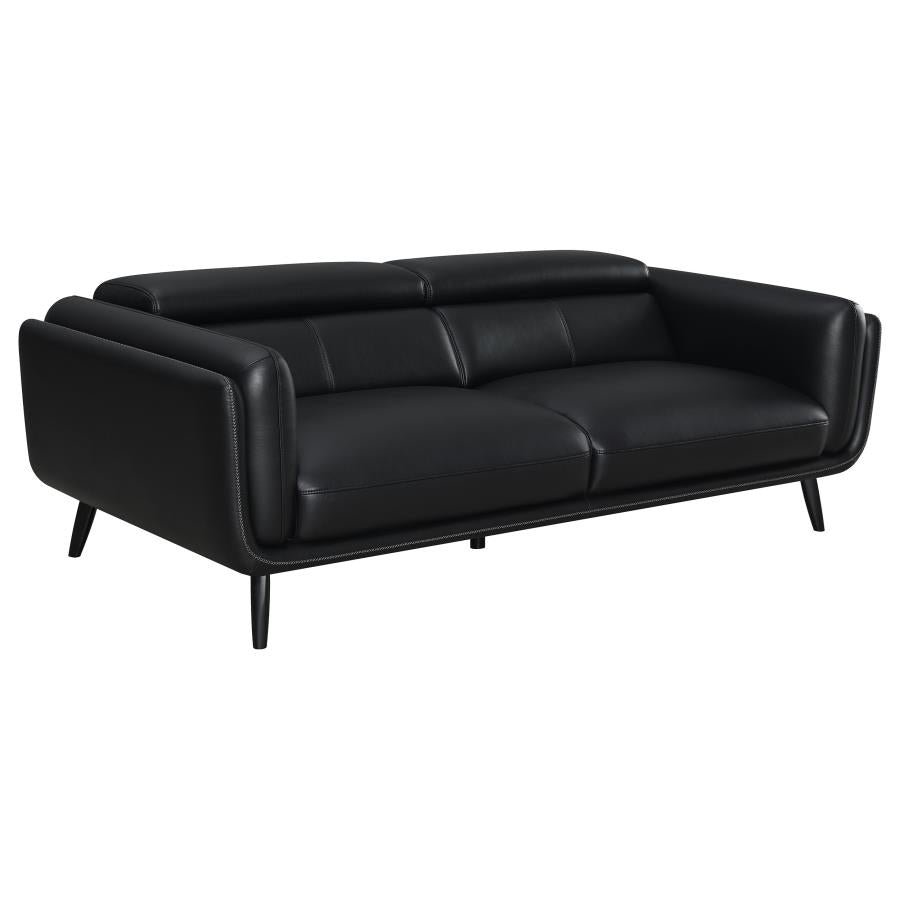 Shania Black 3 Pc Sofa Set