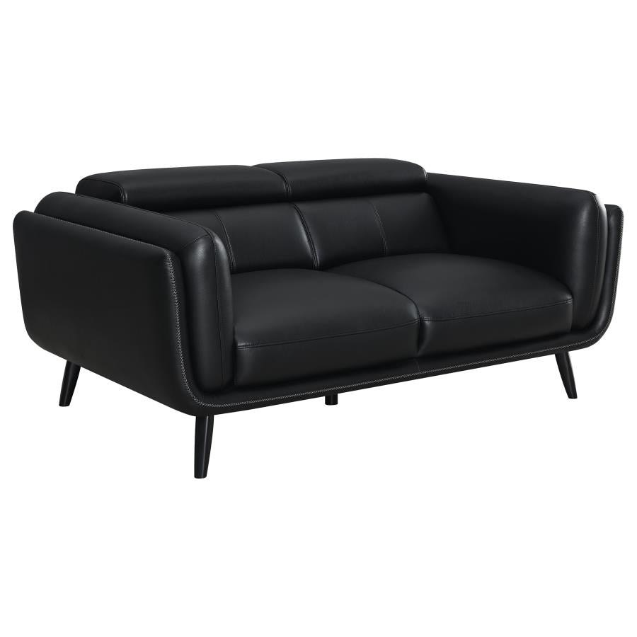 Shania Black 3 Pc Sofa Set