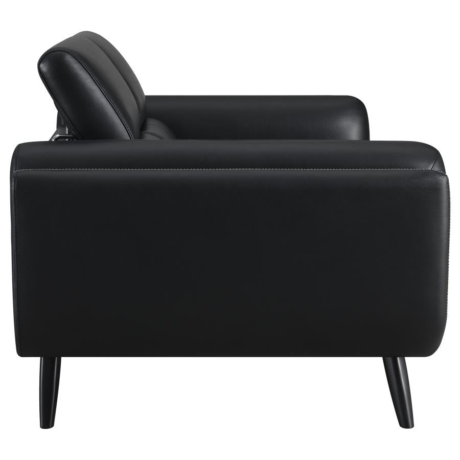 Shania Black 3 Pc Sofa Set
