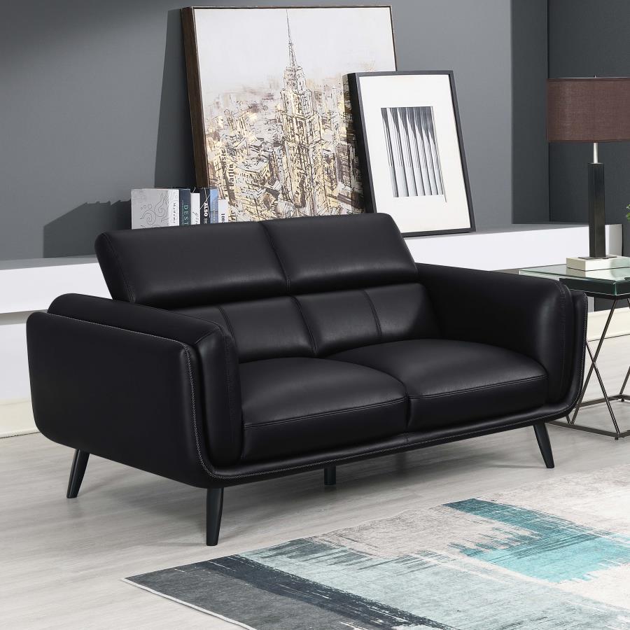 Shania Black Loveseat
