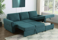 Samantha Blue Sleeper Sectional