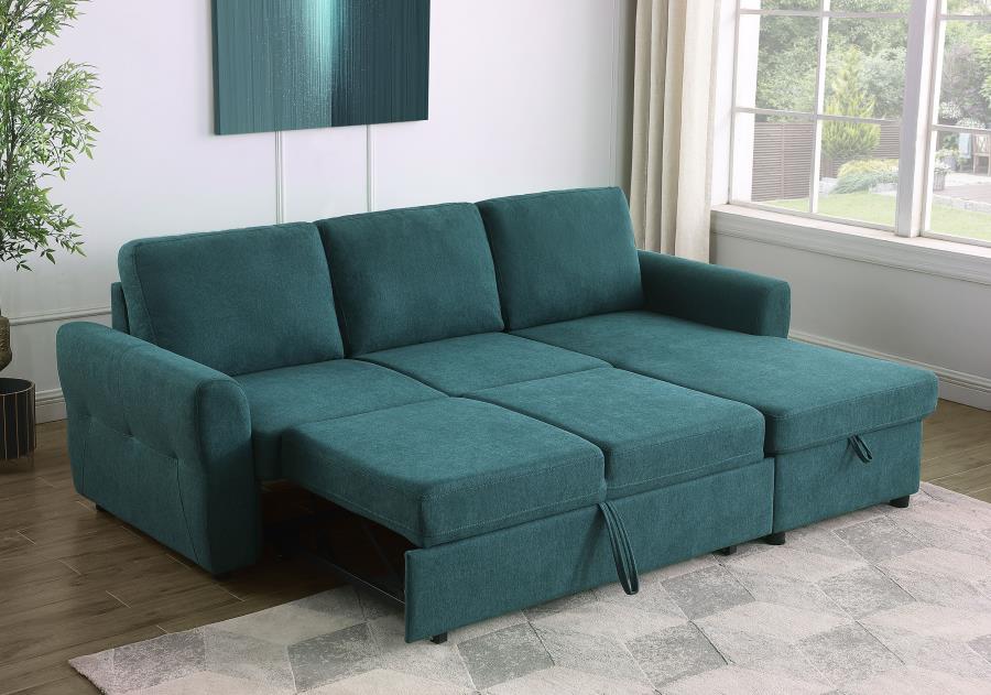 Samantha Blue Sleeper Sectional