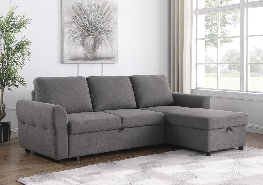Samantha Grey Sleeper Sectional