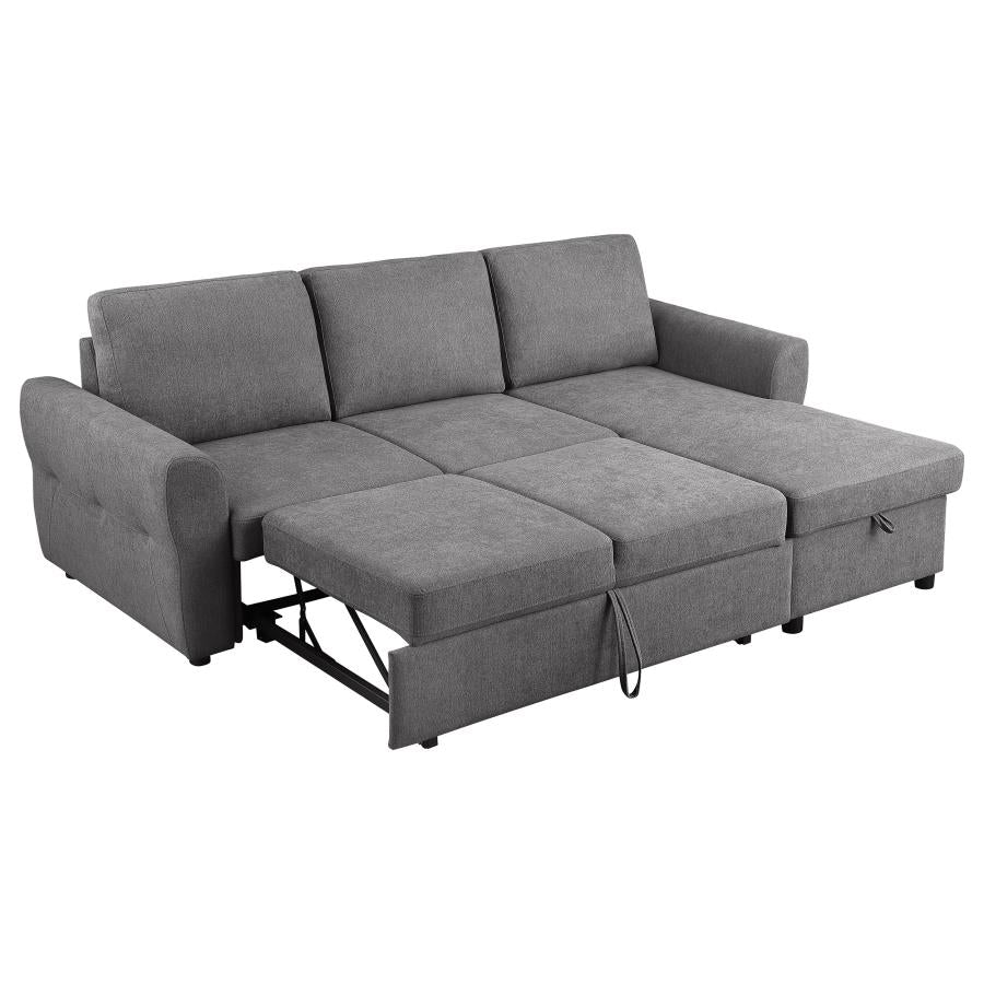 Samantha Grey Sleeper Sectional