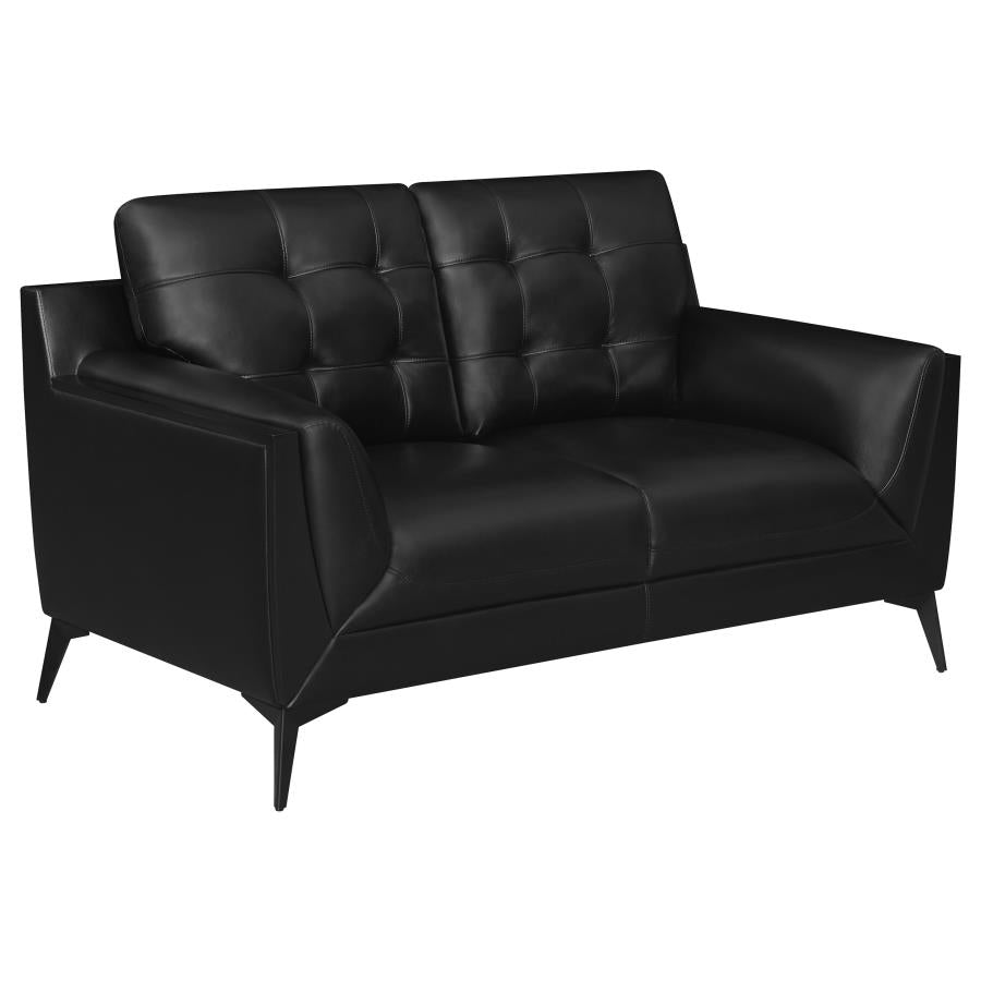 Moira Black 2 Pc Sofa Set