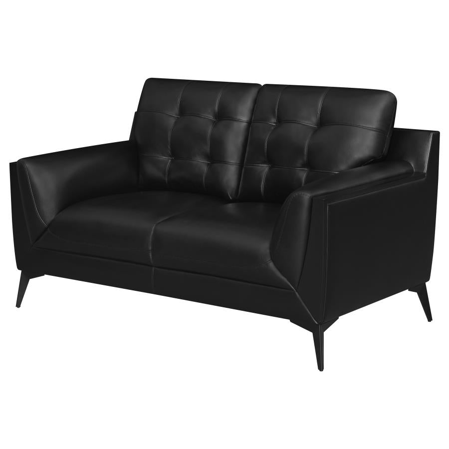 Moira Black Loveseat