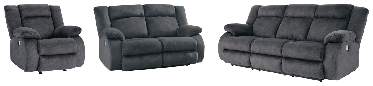 Burkner Sofa, Loveseat and Recliner