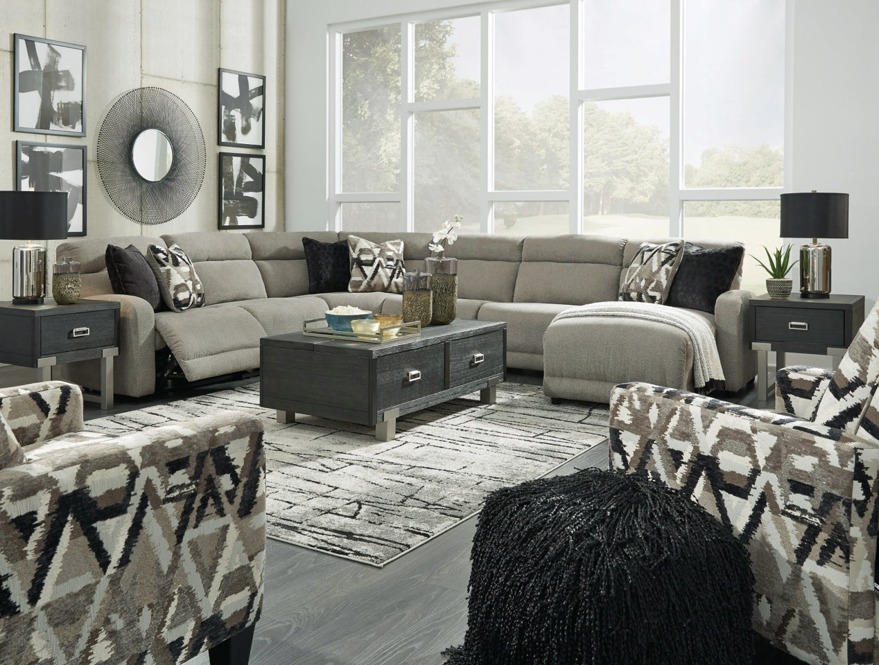 Colleyville 3-Piece Sectional with Recliner - PKG008156